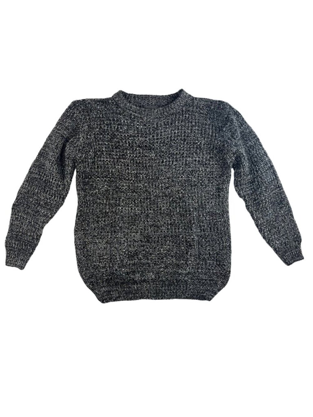Eddie Bauer Pull Over Knit Sweater Wool Blend Medium Black White